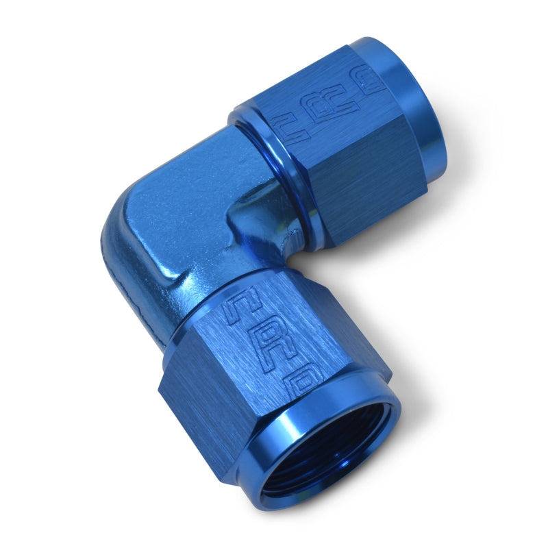 Russell 90° Female AN To Female AN Low Profile (Blue Finish) 614503 Photo - out of package