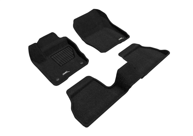 3D MAXpider ACE Elegant Hybrid - Front - Black Floor Mats Floor Mats Carpeted main image