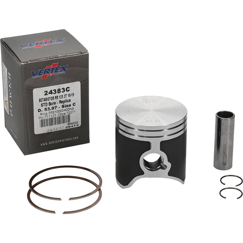 Vertex Pistons Vertex Piston 18-24 Beta RR 2T 125 125cc Cast Replica Piston Kit 24383C 24383C Photo - Primary