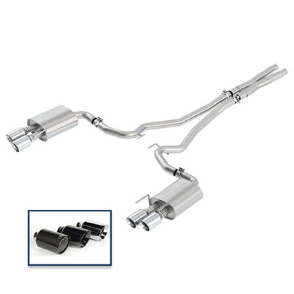 Ford Racing 2018+ Mustang GT 5.0L Cat-Back Extreme Exhaust System w/ Quad Chrome Tips M-5200-M8ECA M-5200-M8ECA Photo - Primary