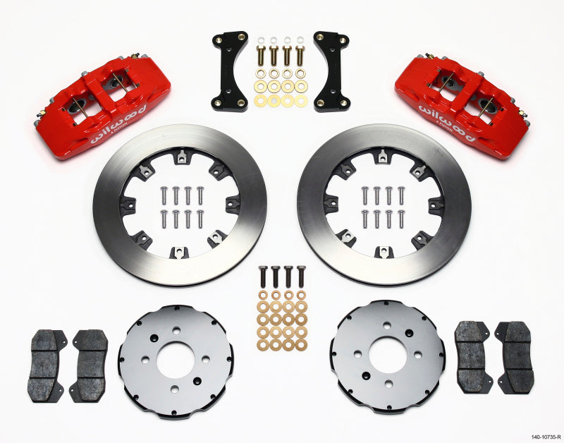 Wilwood Dynapro 6 Front Hat Kit 12.19in Red 94-01 Honda/Acura w/262mm Disc 140-10735-R 140-10735-R Photo - Primary