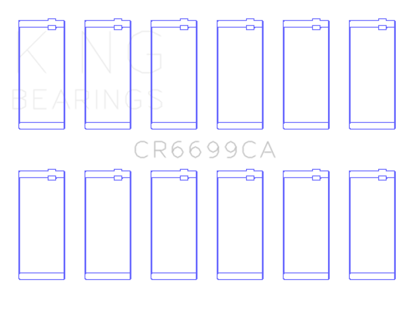 King Engine Bearings King Dodge Cummins B-Series L6 (Size Standard) Connecting Rod Bearing Set CR6699CA CR6699CA Photo - Primary