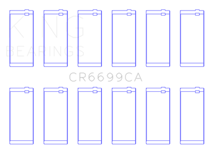 King Engine Bearings King Dodge Cummins B-Series L6 (Size Standard) Connecting Rod Bearing Set CR6699CA CR6699CA Photo - Primary