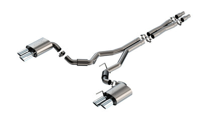 Borla 2024 Ford Mustang GT 5.0L V8 3 in ATAK Catback Non-Active Exhaust- Chrome Quad Tip 140970 140970 Photo - Primary