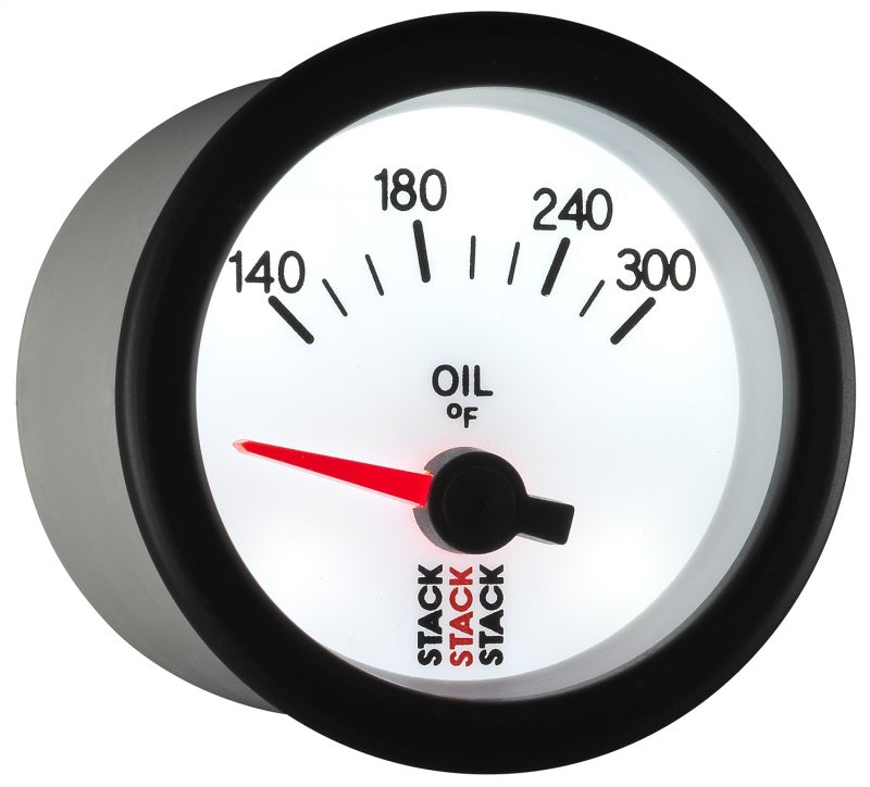 Autometer Stack 52mm 140-300 Deg F 1/8in NPTF Electric Oil Temp Gauge - White ST3260 ST3260 User 6