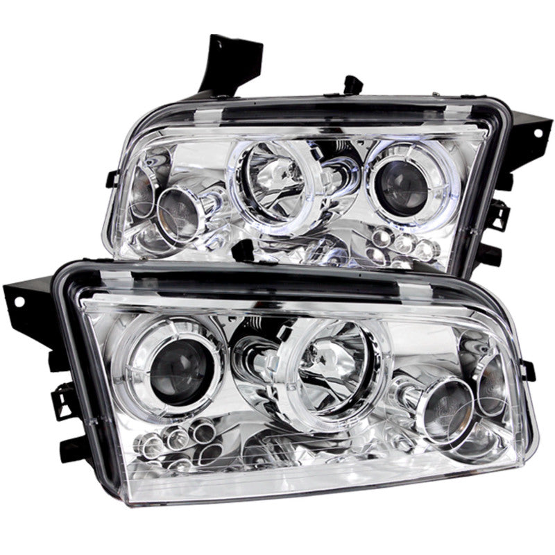 Anzo 2006-2010 Dodge Charger Projector Headlights w/ Halo Chrome 121382 Photo - Primary