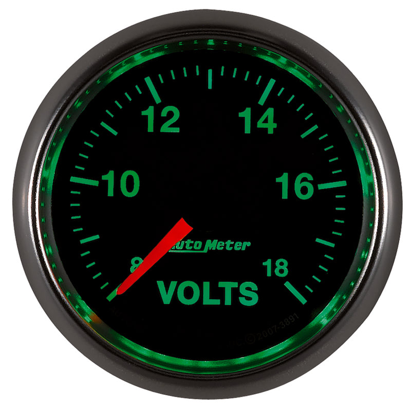 Autometer GS Series 2-1/16in Voltmeter 18V Electrical Gauge Full Sweep 3891 3891 User 4