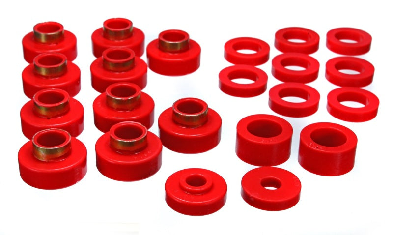 Energy Suspension Body Mount Set Red Jeep CJ5 All 1980-1983 2.4102R Photo - Primary