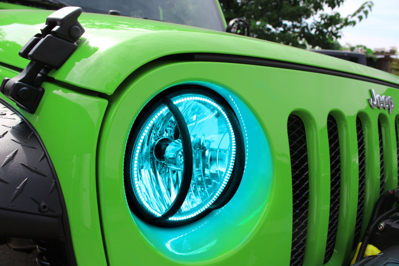 ORACLE Lighting Oracle 07-16 Jeep Wrangler JK SMD HL - ColorSHIFT w/ BC1 Controller 7079-335 7079-335 Photo - lifestyle view