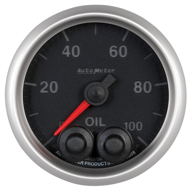 Autometer Gauge, Oil Press, 2 1/16", 100Psi, Stepper Motor w/Peak & Warn, Elite 5652 Photo - Primary
