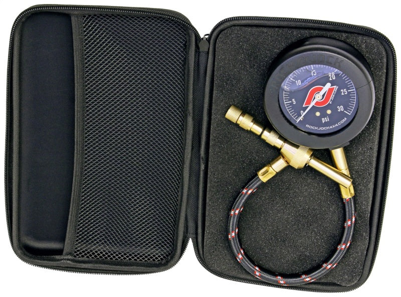 RockJock Elite Analog Tire Deflator 3in Stainless Steel Liquid Filled Gauge Beadlock Friendly RJ-560200-101 RJ-560200-101 Photo - Unmounted