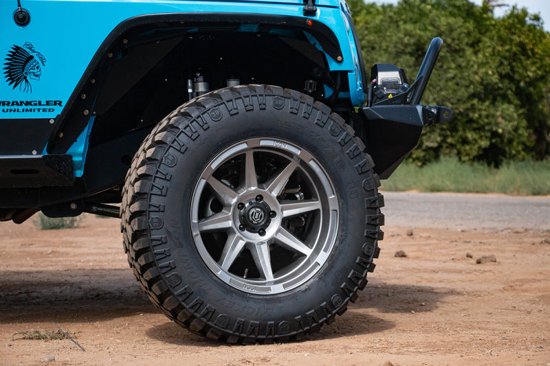 ICON Bandit 20x10 5x5 -24mm 4.5in BS 71.50mm Bore Gun Metal Wheel 6020107345GM 6020107345GM Photo - Mounted
