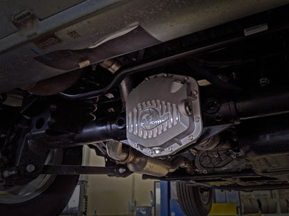 aFe Power Street Series Rear Differential Cover Raw w/Machined Fins 18-21 Jeep Wrangler JL Dana M200 46-71090A 46-71090A Photo - Mounted