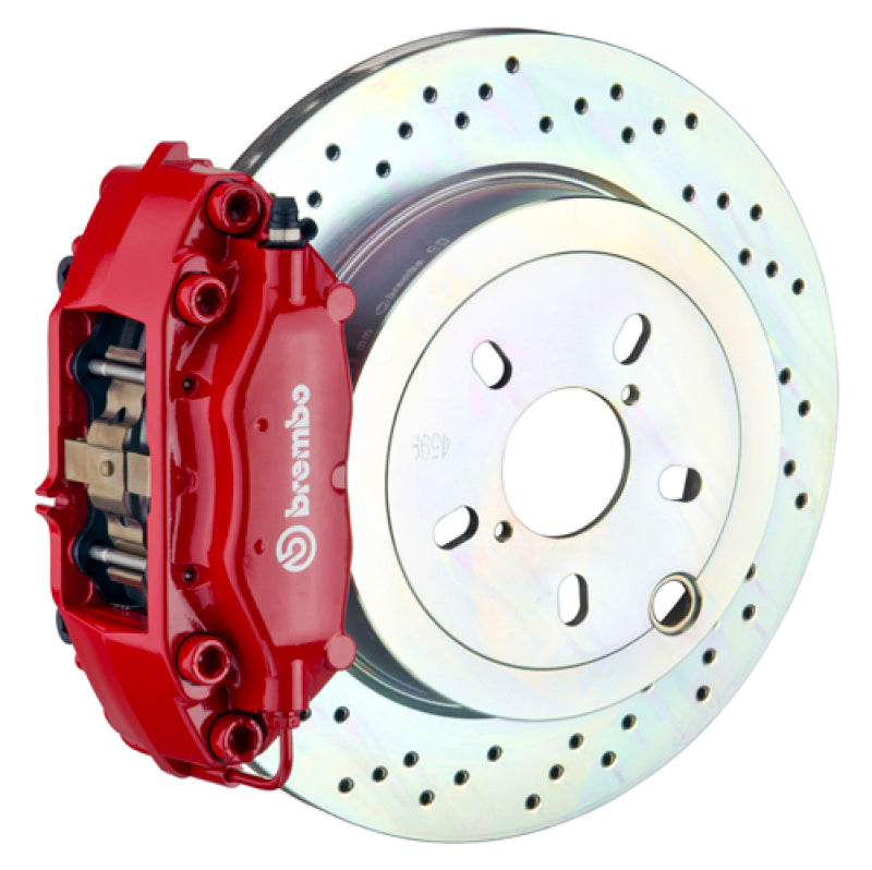 Brembo GT Brake Kit Porsche 911S SC Carrera Rear 66-89 Drilled Red 2C4.5001A2 Photo - Primary