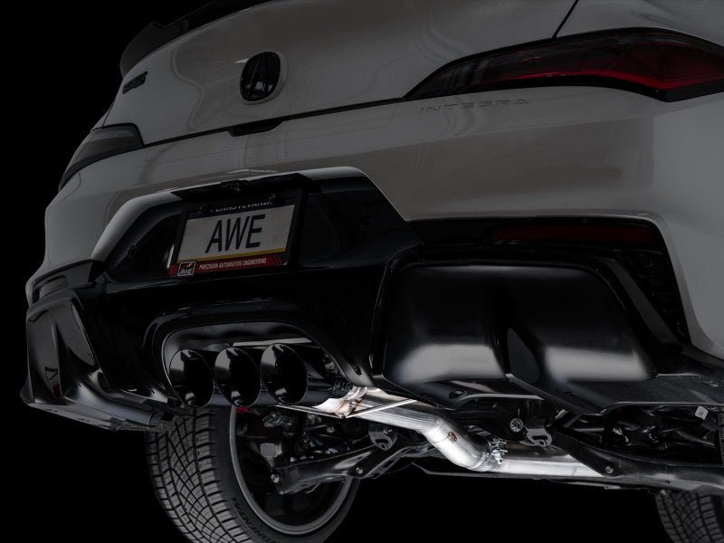 AWE Tuning 2024 Acura Integra Type S DE5 FWD Track Edition Exhaust w/ Triple Diamond Black Tips 3020-53335 3020-53335 Photo - Mounted
