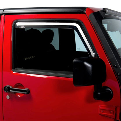 Putco Element Chrome Window Visors - Jeep Wrangler JK - Front only 480228 Photo - Primary