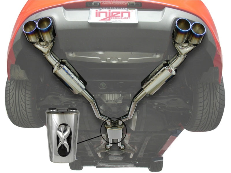 Injen SS CB Exhaust w/ Quad Titanium 10-15 Hyundai Genesis Coupe 3.8L V6 SES1390TT Photo - Mounted