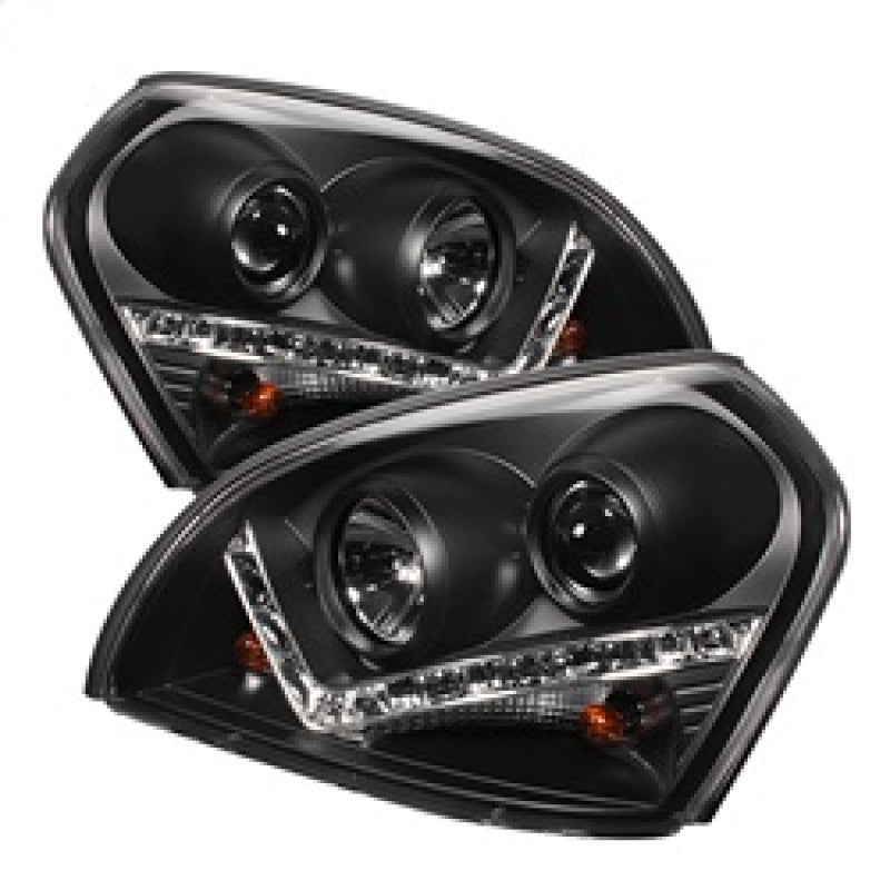 Spyder Hyundai Tucson 04-09 Projector Headlights DRL Black High H1 Low H1 PRO-YD-HYTUC04-DRL-BK 5029447 5029447 Photo - Primary