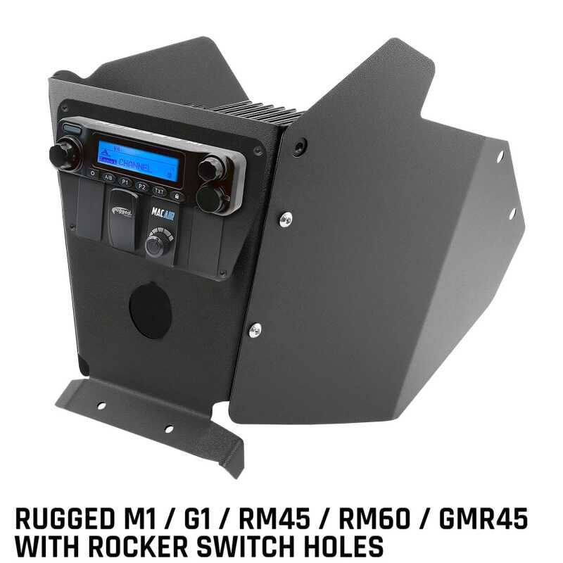 Rugged Radios Can-Am X3 Mount Kit w/Multi Mount Side Panels - M1/G1/RM45/RM60/GMR45 w/Switch Holes MT-X3-MM-KIT-RS MT-X3-MM-KIT-RS Photo - Primary