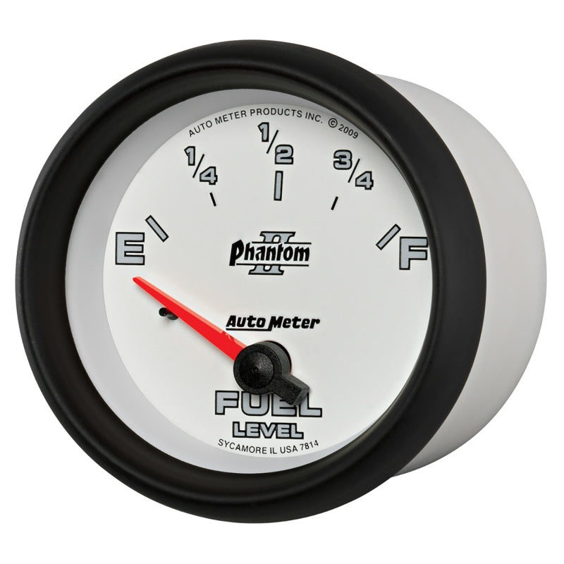 Autometer Gauge, Fuel Level, 2 5/8", 0E to 90F, Elec, Phantom II 7814 User 2