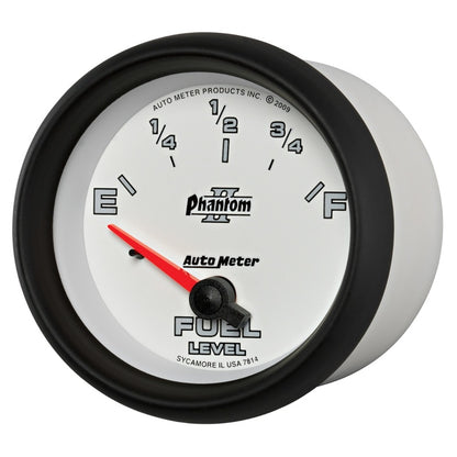 Autometer Gauge, Fuel Level, 2 5/8", 0E to 90F, Elec, Phantom II 7814 User 2