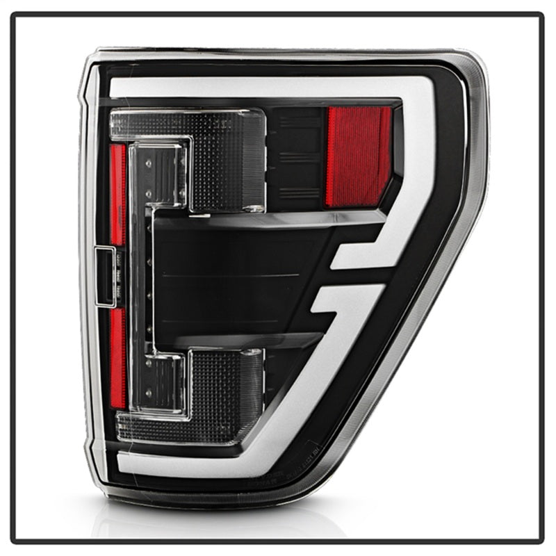 SPYDER 21-23 Ford F150 (Halogen w/ Blind Spot) Full LED Tail Lights - Black (ALT-YD-FF15021HALBS-BK) 5088789 5088789 Photo - Unmounted