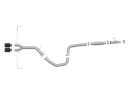 aFe Takeda Exhaust Cat-Back 19-20 Hyundai Veloster 304SS Black Dual Tips Exhaust 49-37011-B 49-37011-B Photo - Close Up