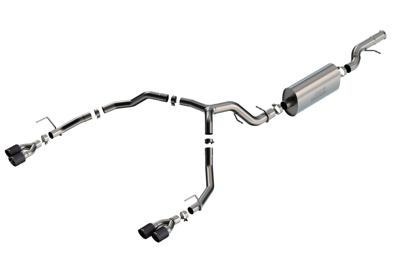 Borla 21-22 Chevrolet Tahoe 6.2L V8 2/4WD 4DR T-304 SS Touring Cat-Back Exhaust w/ Carbon Fiber Tips 140858CF 140858CF Photo - Primary