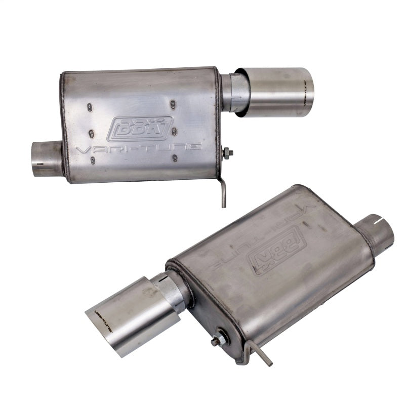 BBK Vari-Tune Axle Back Exhaust Kit 2 Adjustable Performance Mufflers 2-3/4 Pipe 4 in. Tips 41065 41065 Photo - Unmounted