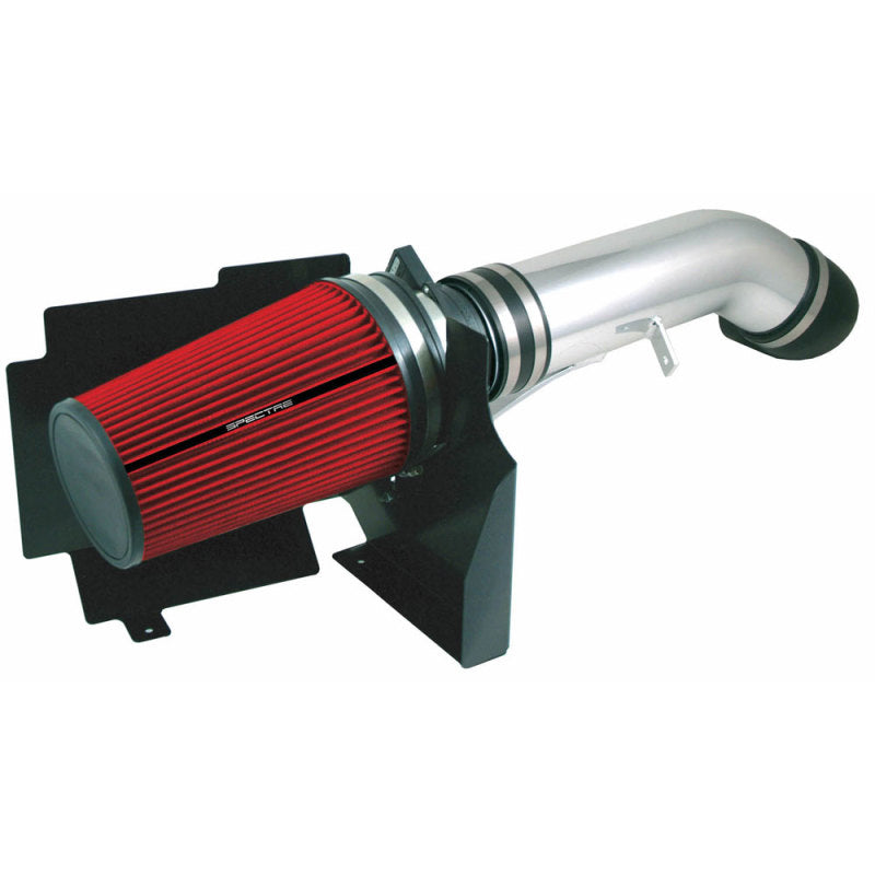 Spectre 99-07 GM Truck V8-4.8/5.3/6.0L F/I Air Intake Kit - Clear Anodized w/Red Filter 9900 9900 Photo - Primary