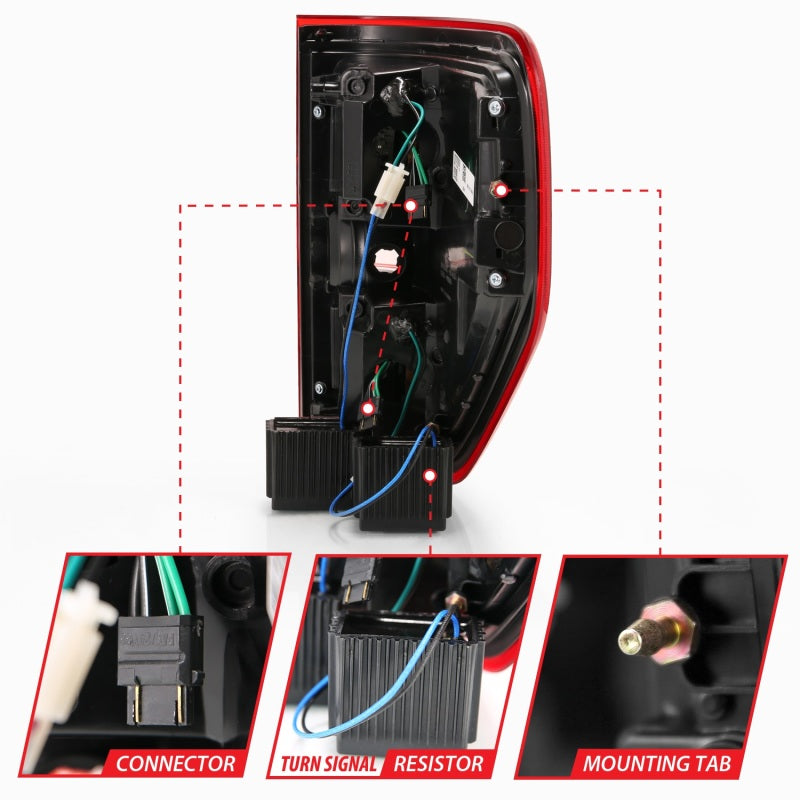 Anzo 2009-2013 Ford F-150 LED Taillights Red/Clear 311260 Photo - Unmounted