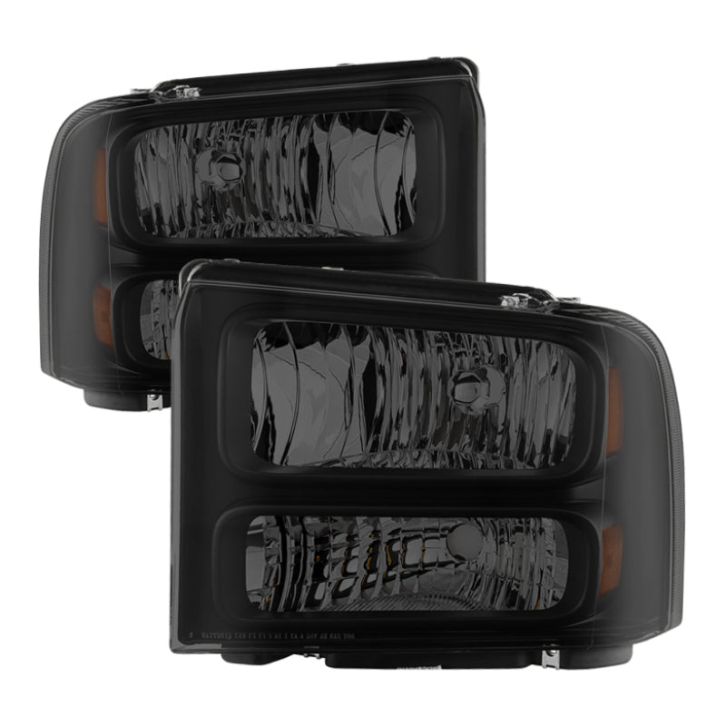 SPYDER Xtune Ford F250 F350 F450 Superduty Excursion 99-04 Headlights Black Smoked HD-JH-FF25099-HA-BSM 9033001 9033001 Photo - Primary
