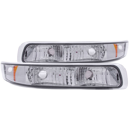 Anzo 1999-2002 Chevrolet Silverado 1500 Euro Parking Lights Chrome w/ Amber 511064 Photo - Primary