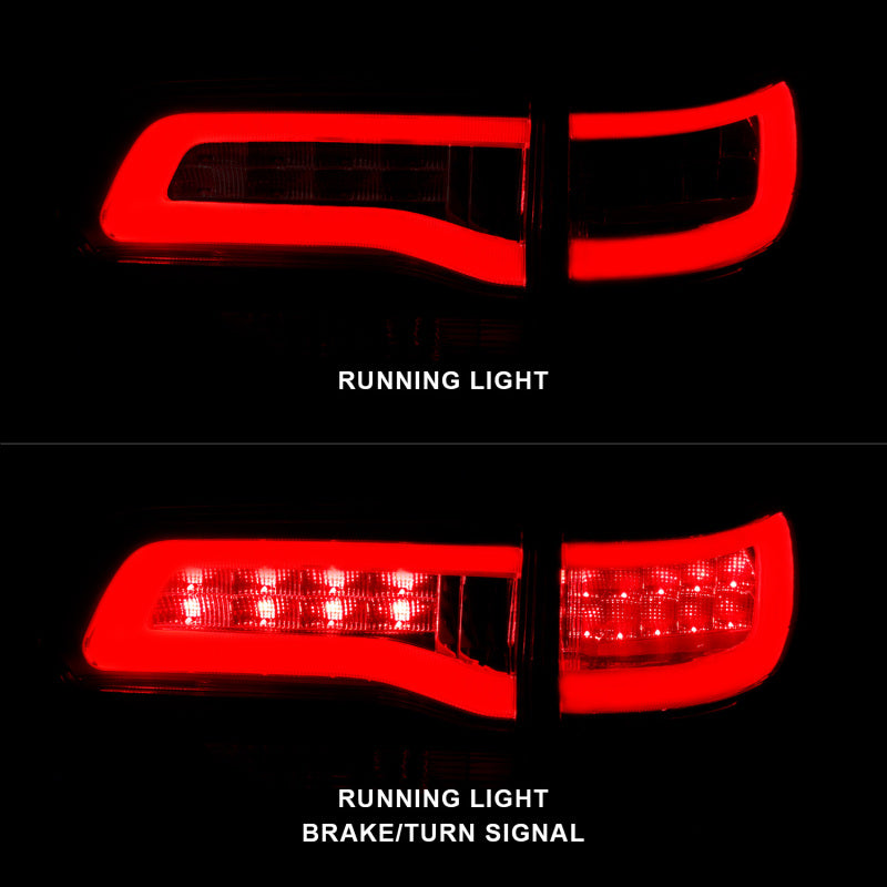 Anzo 2014-2016 Jeep Grand Cherokee LED Taillights Red/Clear 311268 Photo - Primary