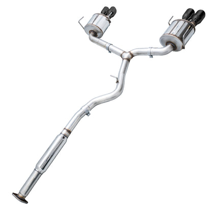 AWE Tuning Subaru STI VA / WRX GV / STI GV Sedan Touring Edition Exhaust - Diamond Black Tip (102mm) 3015-43108 3015-43108 Photo - out of package