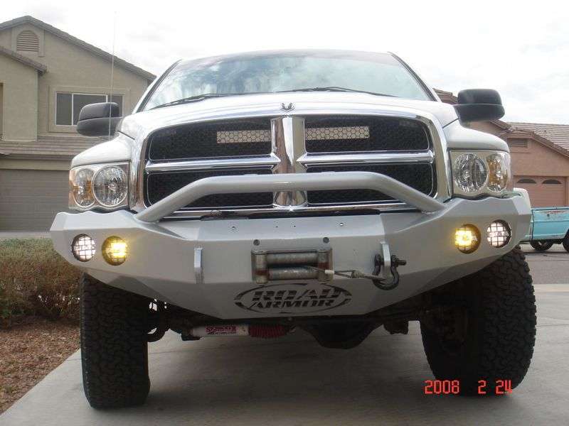 Road Armor 03-05 Dodge 2500 Stealth Front Winch Bumper w/Pre-Runner Guard - Tex Blk 44044B 44044B Photo - Primary