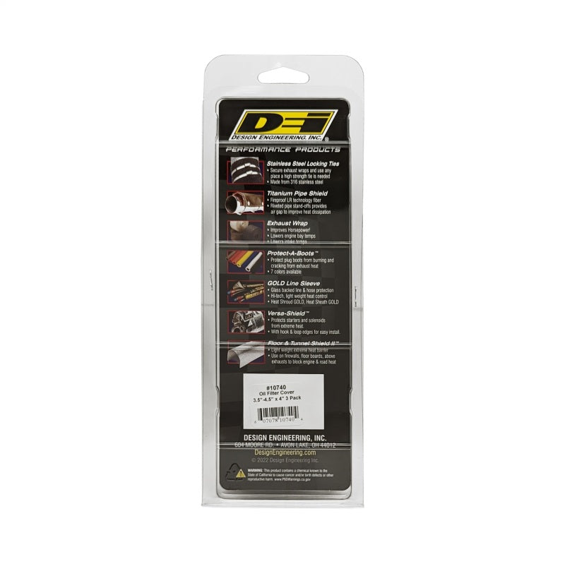 DEI Oil Filter Heat Shield 3.5in x 4.5in x 4in - 3 Pack 10740 10740 Photo - Unmounted