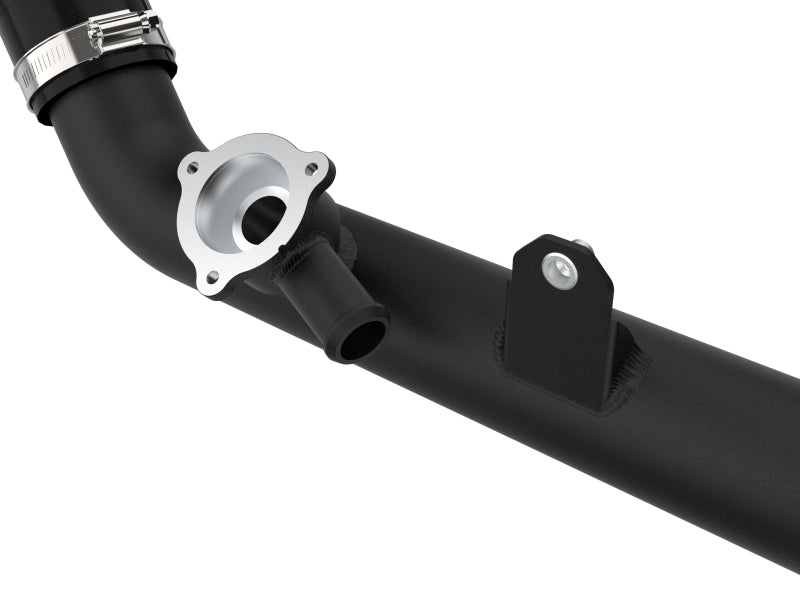 aFe Bladerunner 2-1/4 IN Aluminum Hot Charge Pipe Black 20-23 Ford Explorer/Explorer ST - Black 46-20658-B 46-20658-B Photo - Close Up
