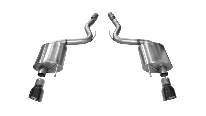 Corsa Performance 2015 Ford Mustang GT 5.0 3in Axle Back Exhaust Black Dual Tips 14329BLK Photo - Primary
