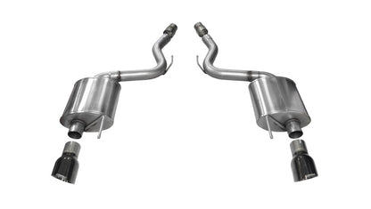 Corsa Performance 2015 Ford Mustang GT 5.0 3in Axle Back Exhaust Black Dual Tips 14329BLK Photo - Primary