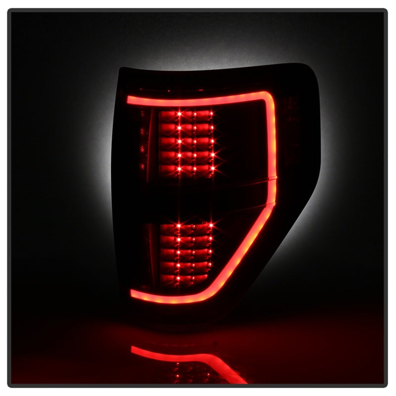 SPYDER xTune 09-14 Ford F-150 Light Bar LED Tail Lights - Black (ALT-JH-FF15009-LBLED-BK) 9042188 9042188 Photo - Unmounted