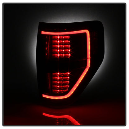 SPYDER xTune 09-14 Ford F-150 Light Bar LED Tail Lights - Black (ALT-JH-FF15009-LBLED-BK) 9042188 9042188 Photo - Unmounted