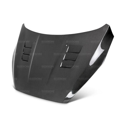 Seibon 15-16 Ford Focus TS-Style Gloss Finish Carbon Fiber Hood HD16FDFO-TS HD16FDFO-TS Photo - Primary