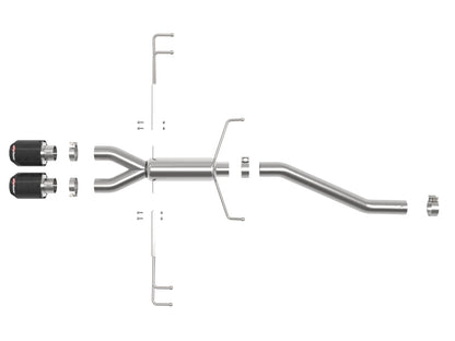 aFe Takeda 2.5in 304SS Axle-Back Exhaust System 17-19 Honda Civic Type R L4-2.0L (t) 49-36626-C 49-36626-C Photo - Unmounted