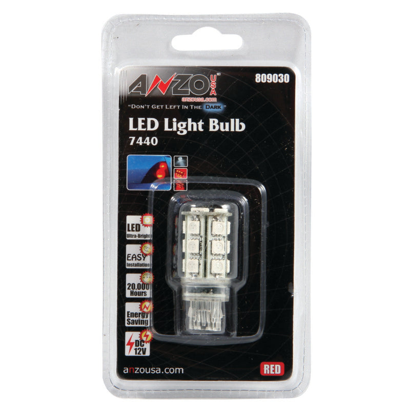 ANZO LED Bulbs Universal 7443/7440 Red 809030 809030 Photo - Primary