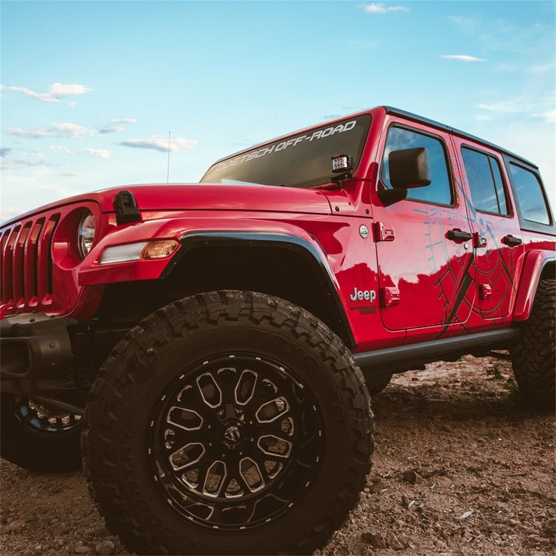 Rigid Industries 2018 Wrangler JL A-Pillar Mount Fits 2 D-Series, 2 D-SS, 2 SR-M, or 2 Ignites 41659 41659 Photo - Mounted