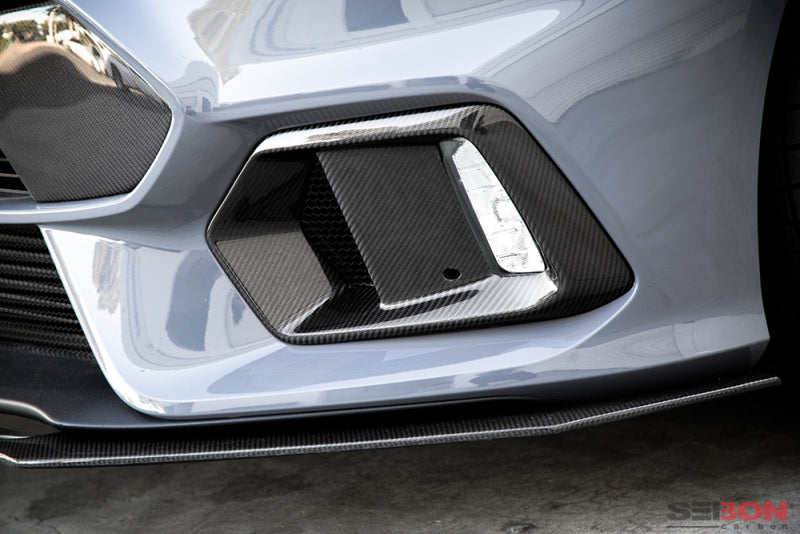 Seibon 16-18 Ford Focus RS Carbon Fiber Fog Light Surrounds FLS16FDFO FLS16FDFO Photo - Primary