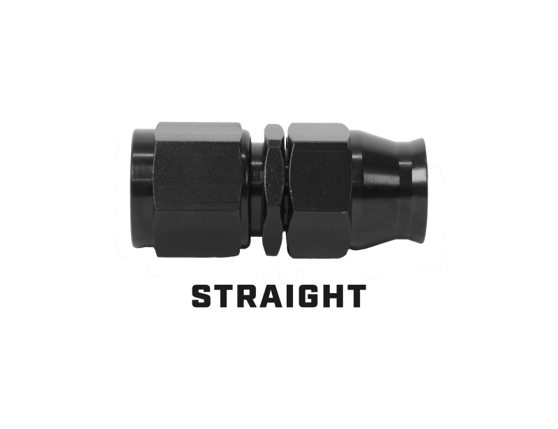 Aeromotive PTFE Hose End - AN-08 - Straight - Black Anodized 15353 15353 Photo - Close Up