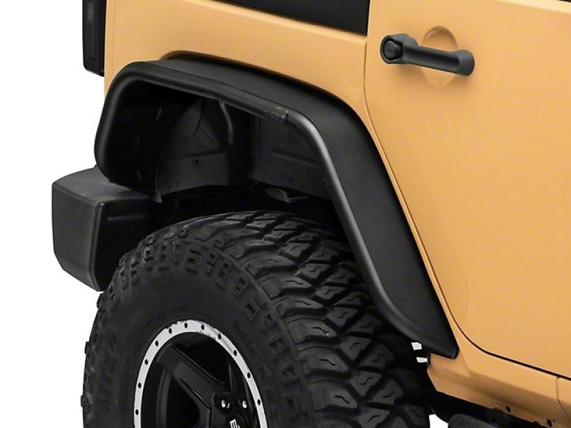 Officially Licensed Jeep 07-18 Jeep Wrangler JK Tubular Fender Flares w/ Jeep Logo- Rear oljJ164977