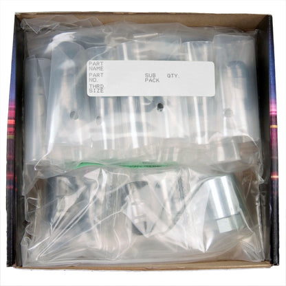 McGard 5 Lug Hex Install Kit w/Locks (Cone Seat Nut / Bulge) 1/2-20 / 3/4 Hex / 1.45in. L - Black 84551 84551 Photo - in package